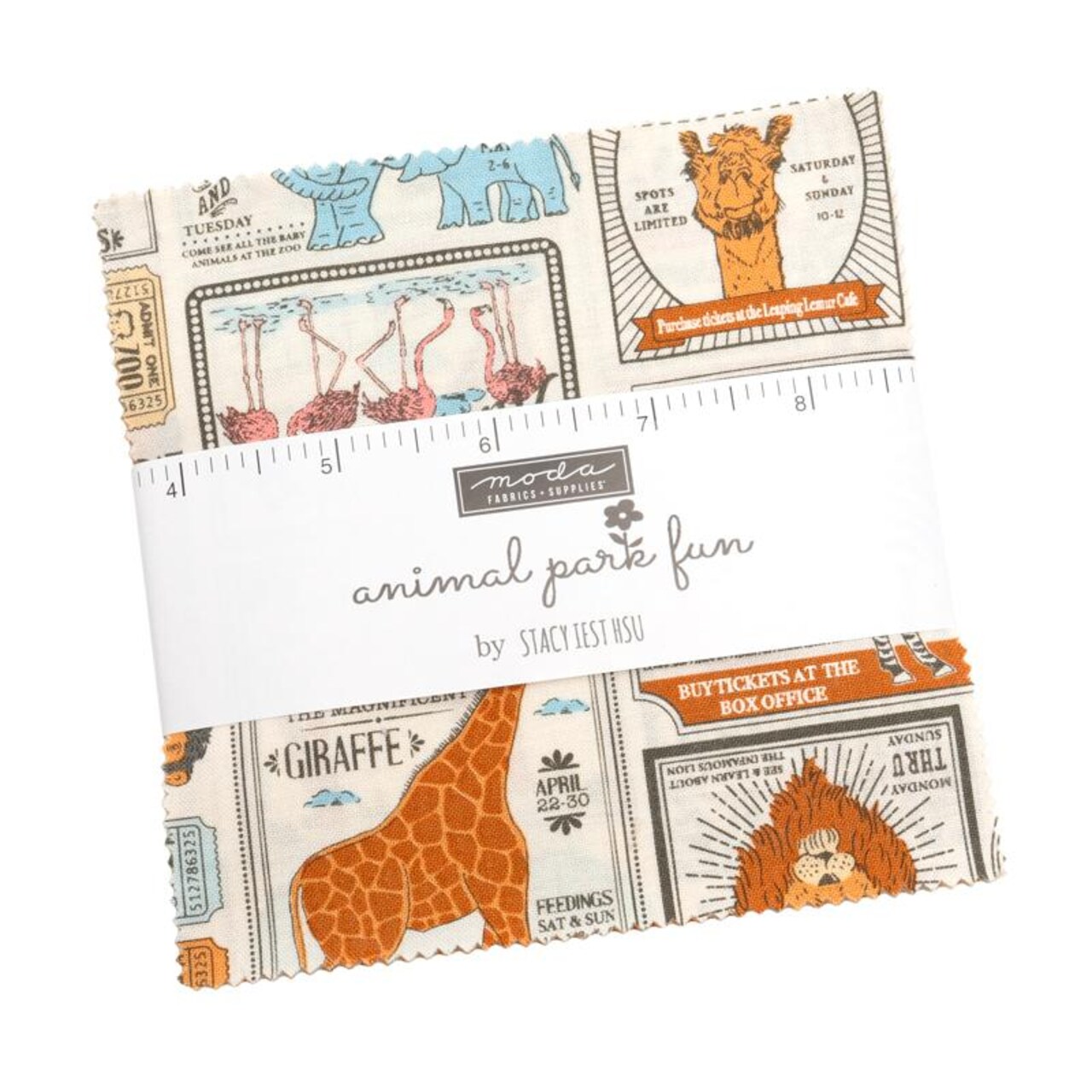 Animal Park Fun 5" Square Pack (Charm Pack) by Moda (20960PP)